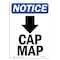 Signmission OSHA Notice, 5" Height, Cap Mag Down Arrow Sign With Symbol, 5" X 3.5", Portrait OS-NS-D-35-V-10425 - alternate 1